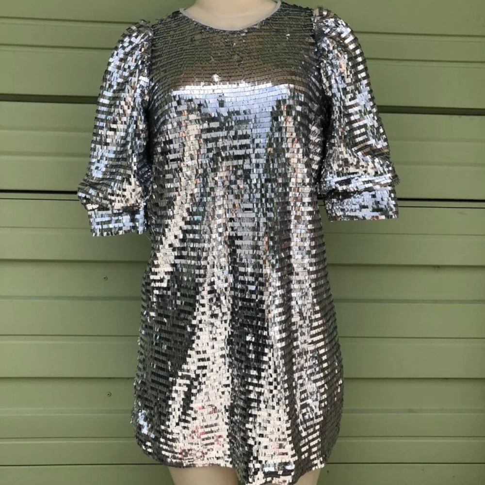Zara Sequence Mini Dress with Puff Sleeve